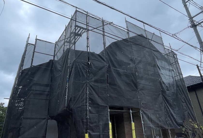 【足場】　町田市金井にて仮設工事