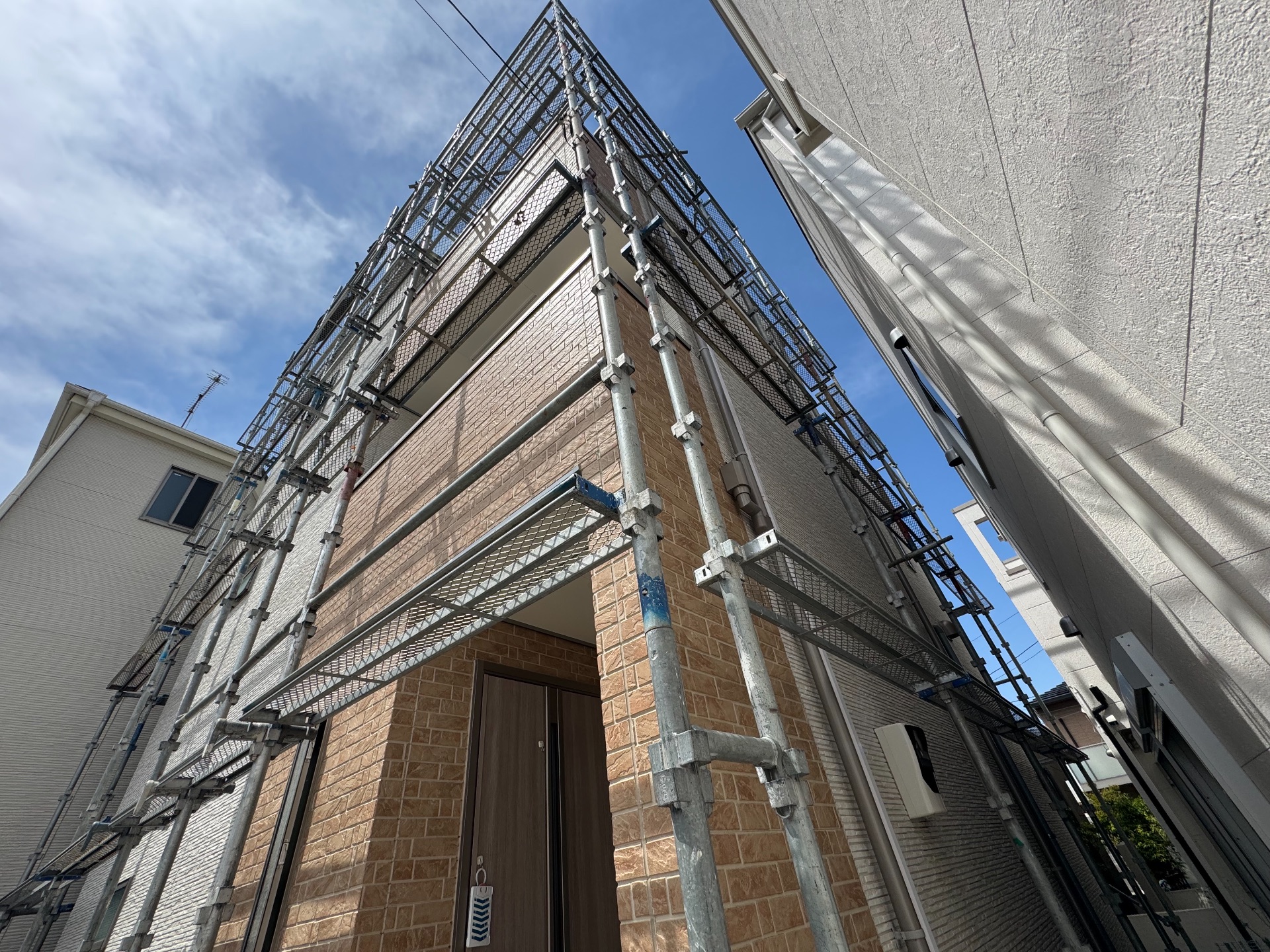 【足場】江戸川区中葛西にて仮設工事