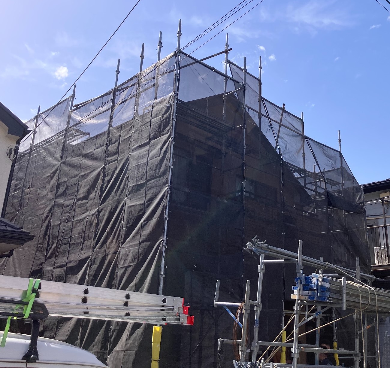 【足場】町田市旭町にて仮設工事