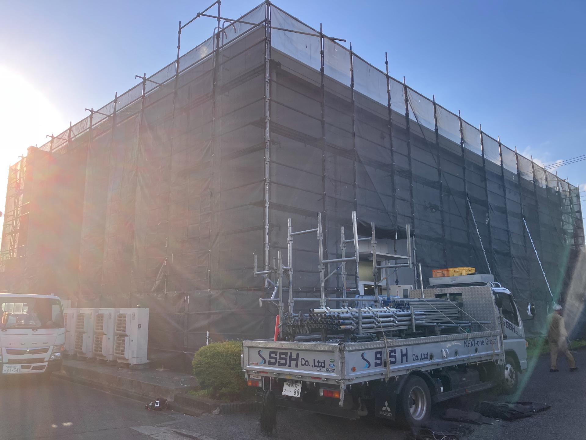 【足場】立川市栄町にて仮設工事