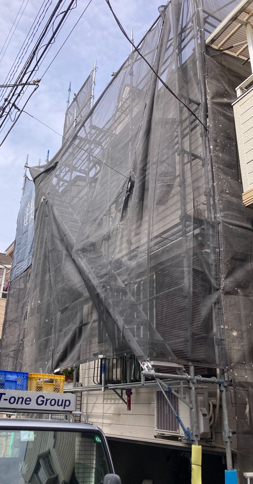 【足場】江戸川区松江にて仮設工事