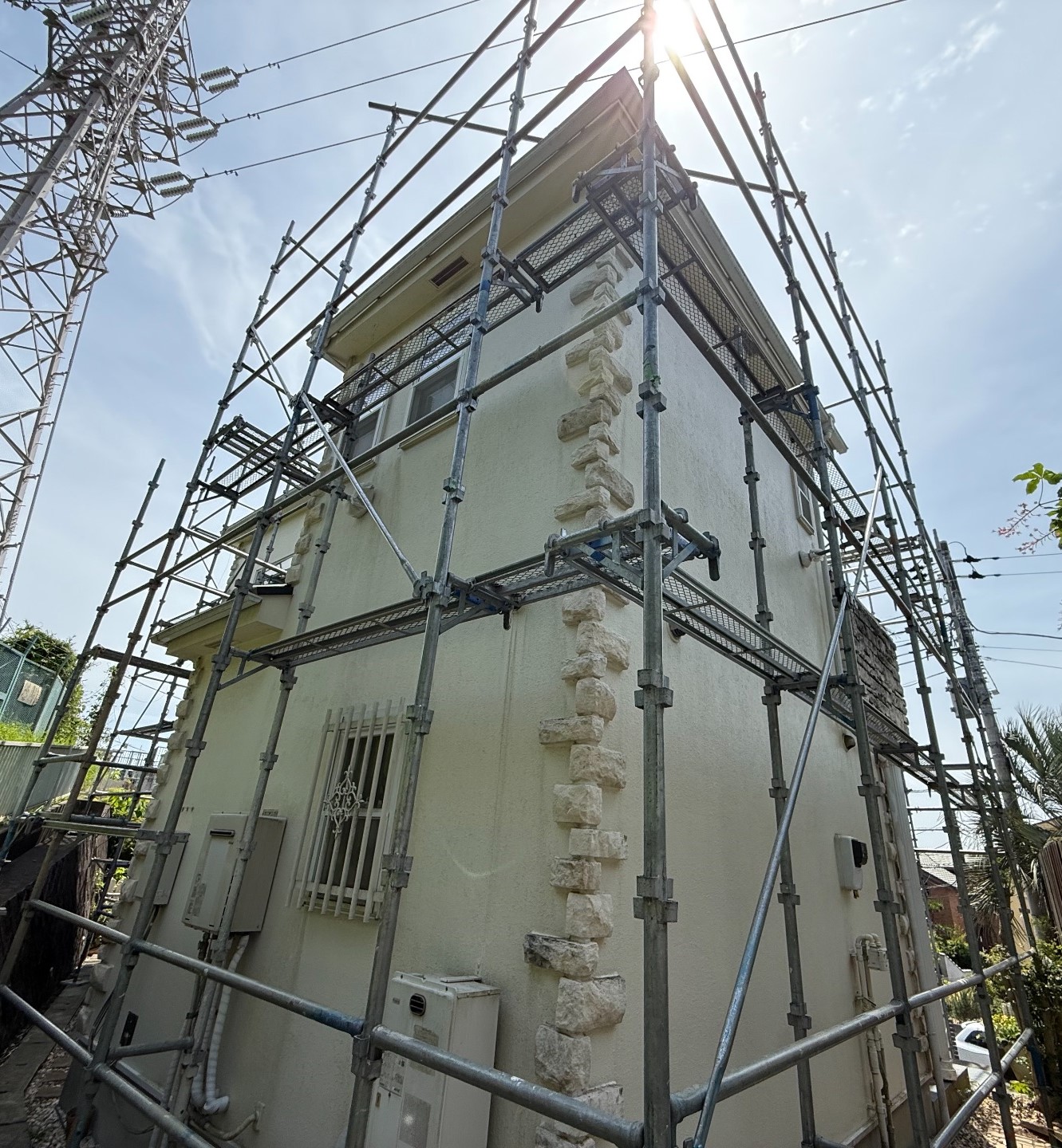 【足場】藤沢市片瀬山にて仮設工事