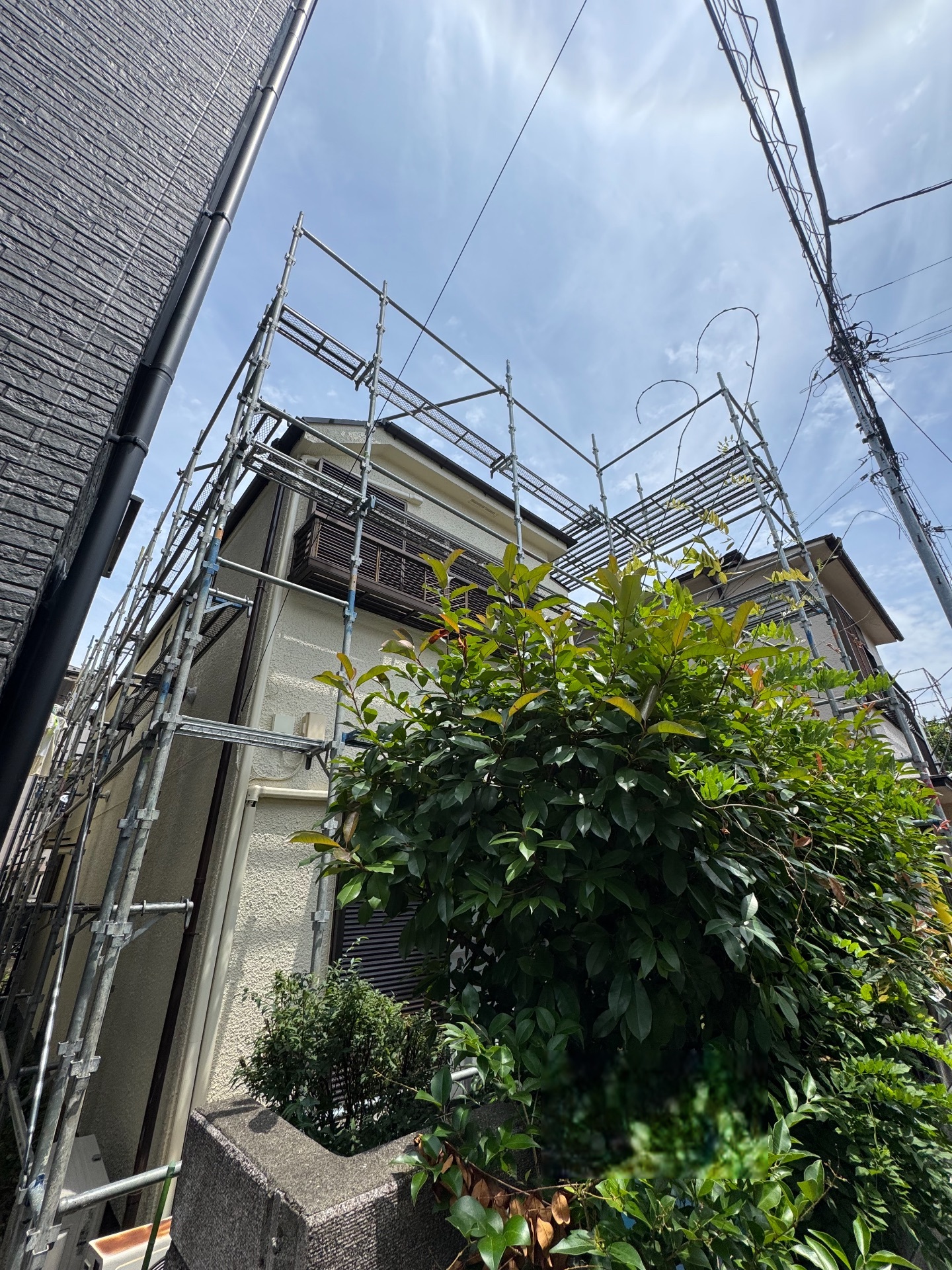 【足場】大田区池上にて仮設工事