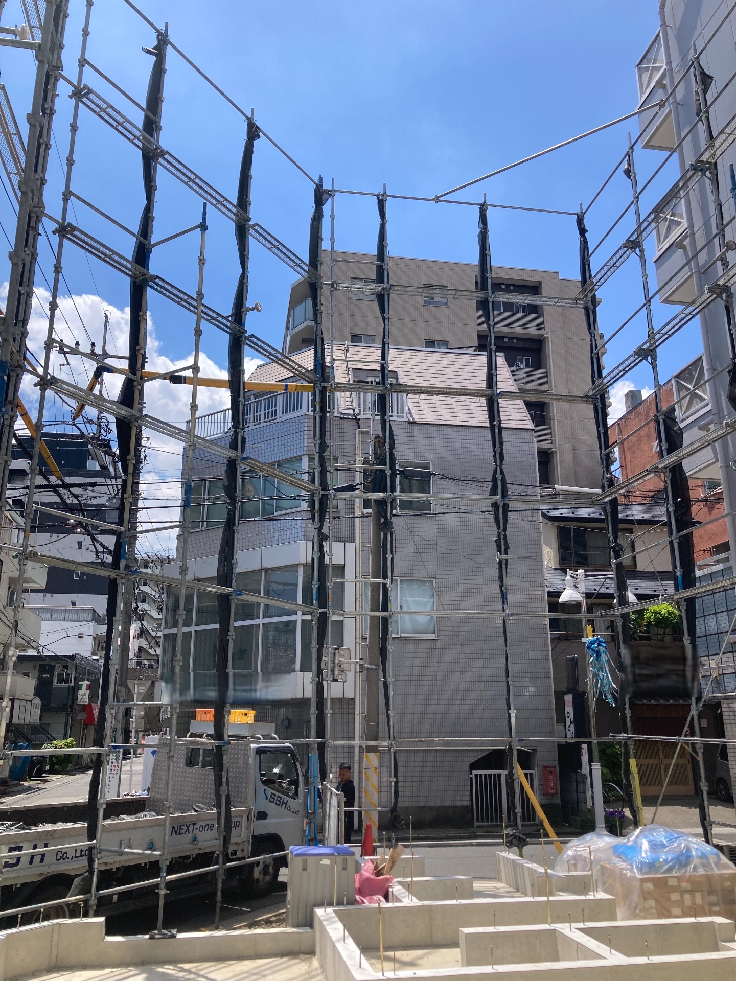 【足場】川口市並木にて仮設工事