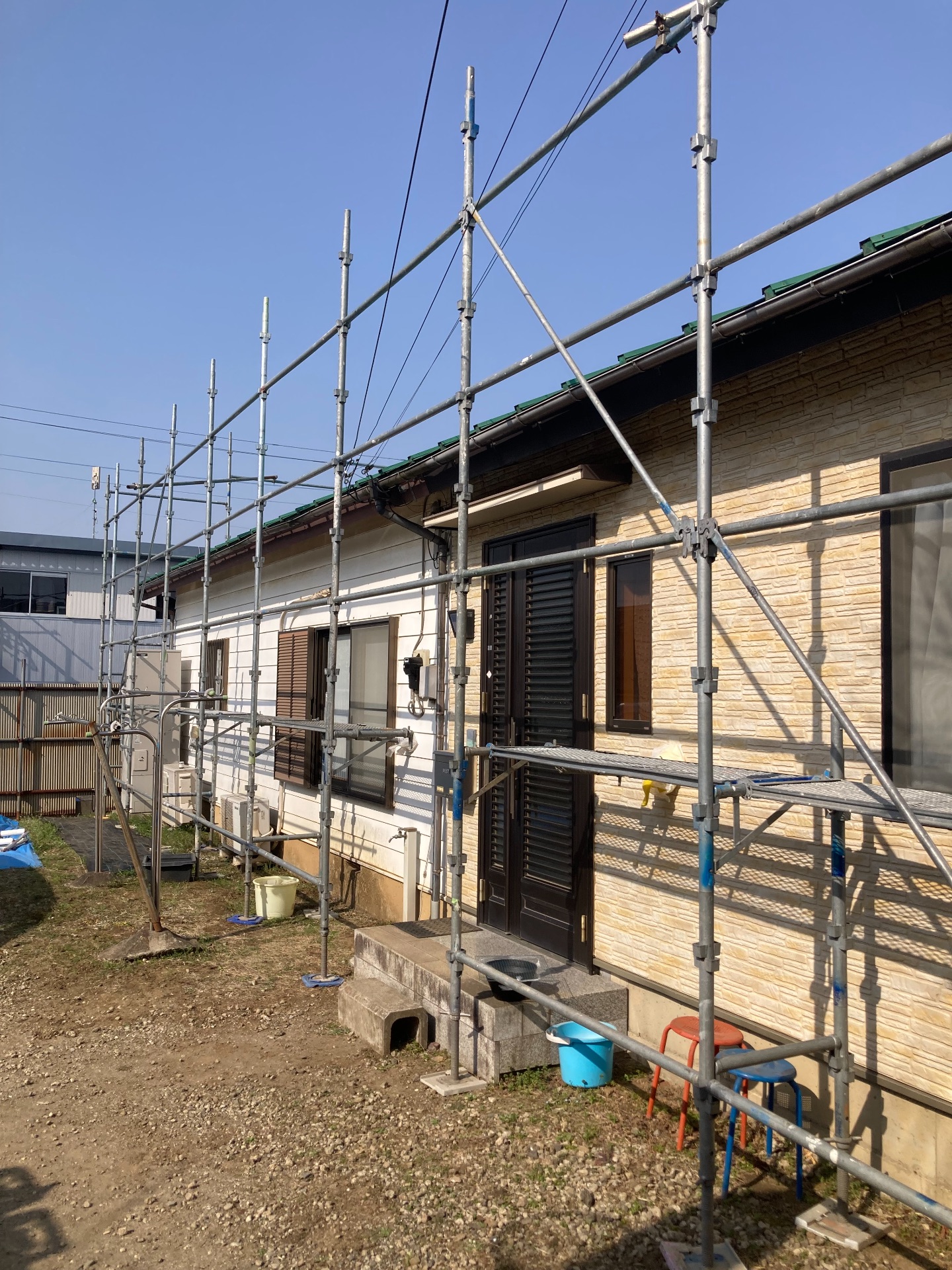 【足場】相模原市南区麻溝台にて仮設工事