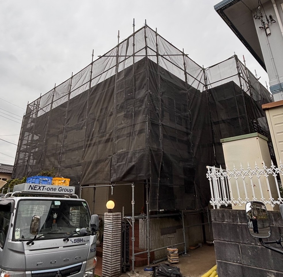 【足場】厚木市森の里にて仮設工事