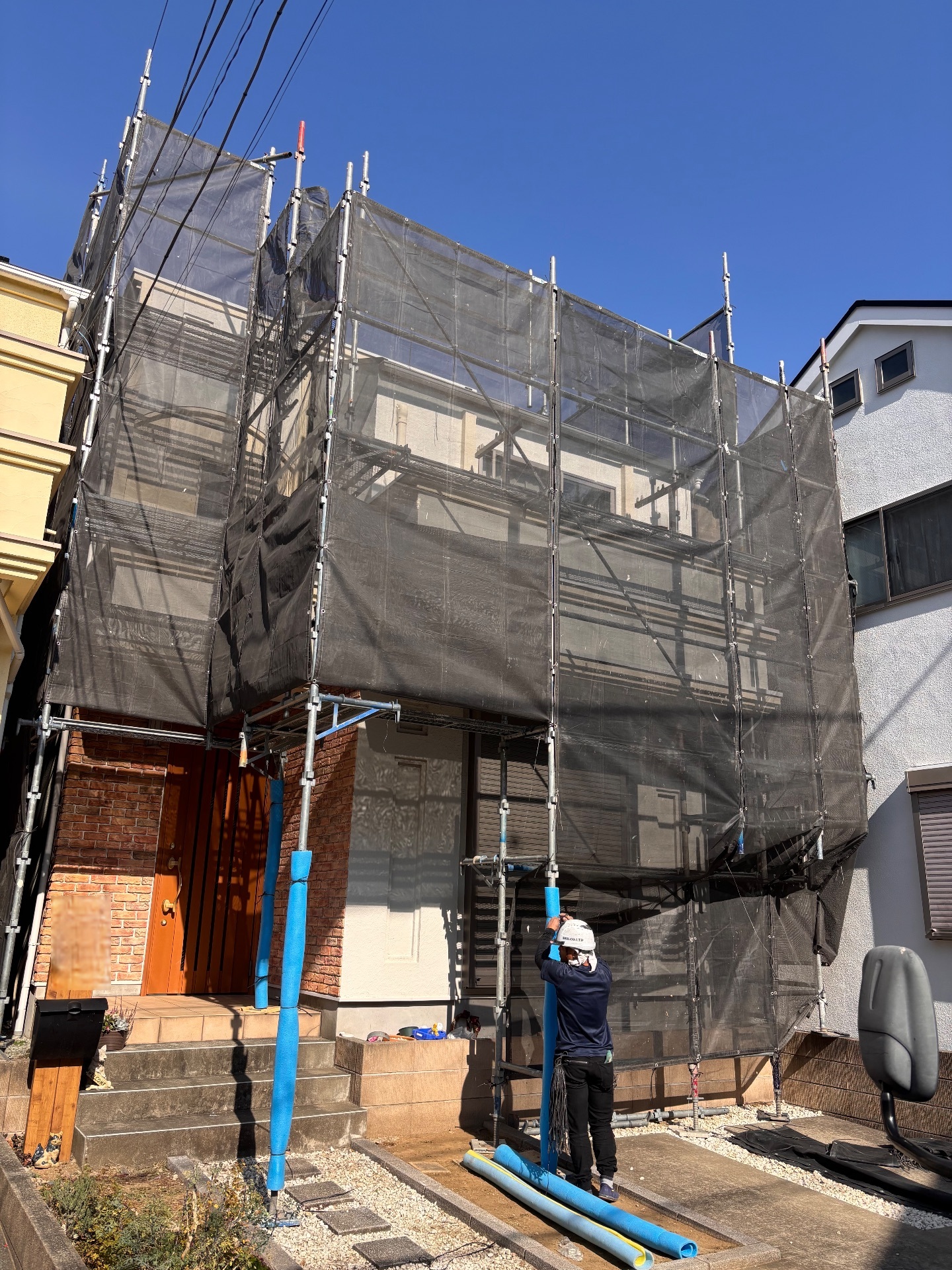 【足場】横浜市磯子区森にて仮設工事