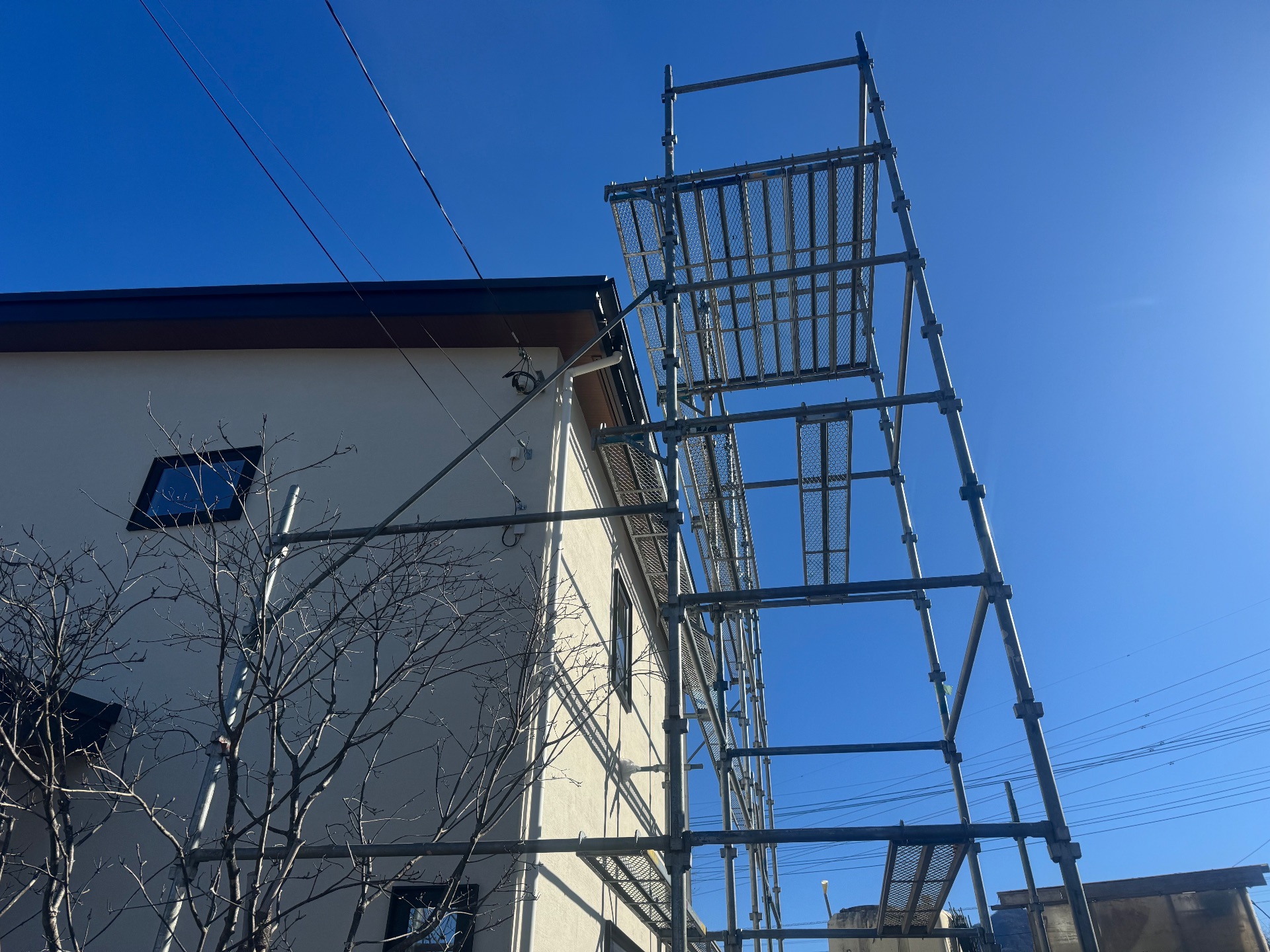 【足場】山梨県富士吉田市にて仮設工事