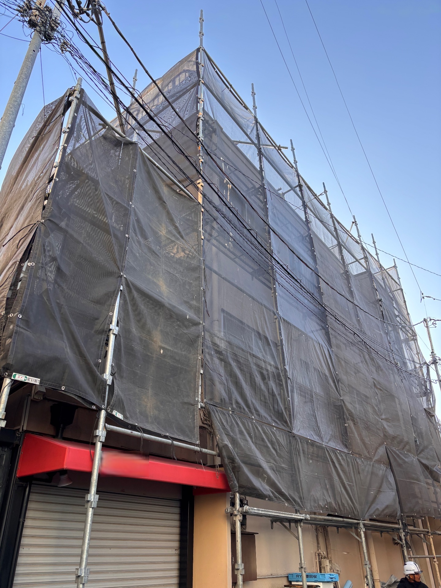 【足場】大田区下丸子にて仮設工事