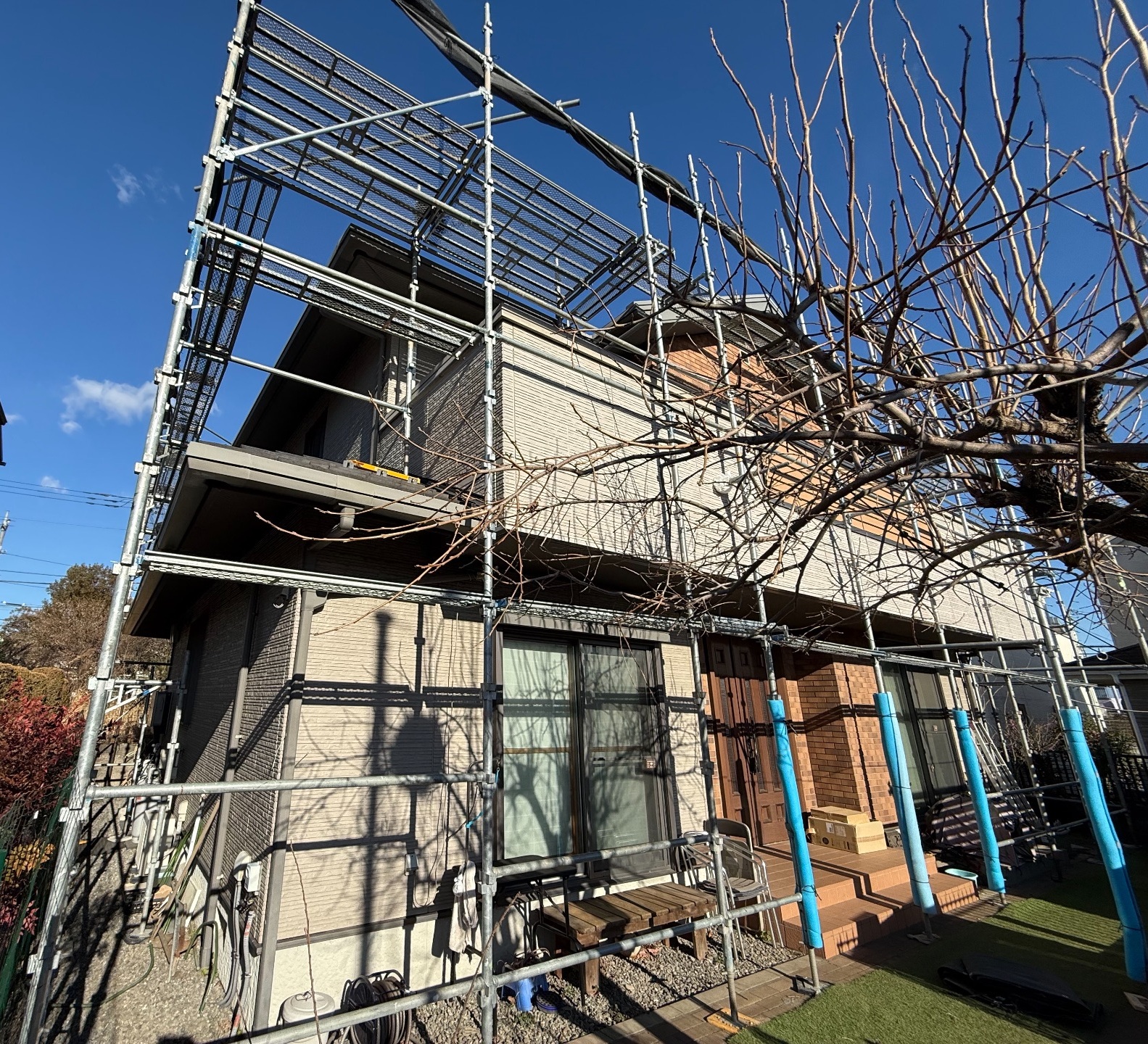 【足場】東京都羽村市羽加美にて仮設工事