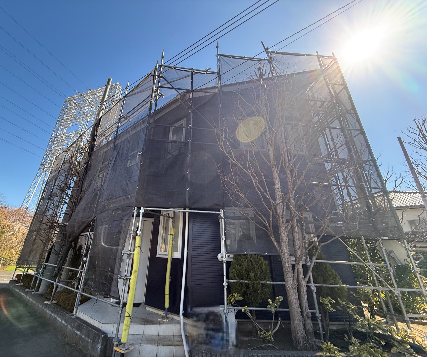 【足場】相模原市南区下溝にて仮設工事