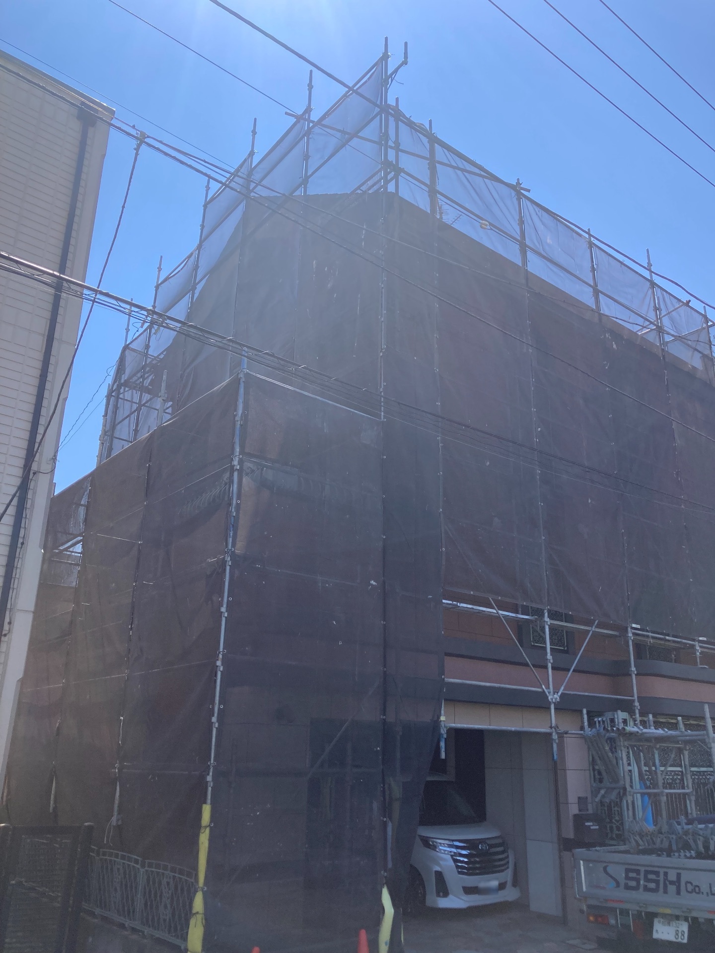 【足場】相模原市中央区矢部にて仮設工事