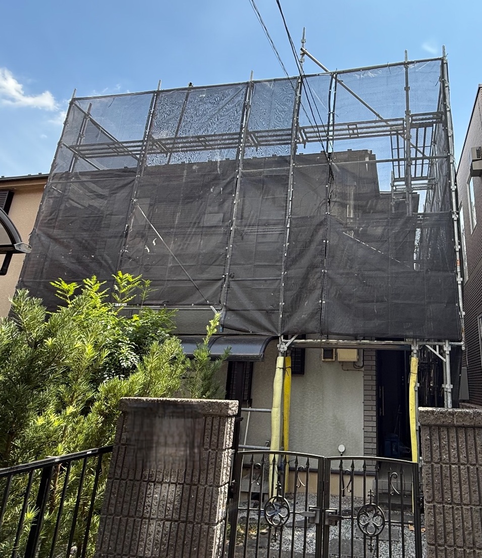 【足場】日野市多摩平にて仮設工事