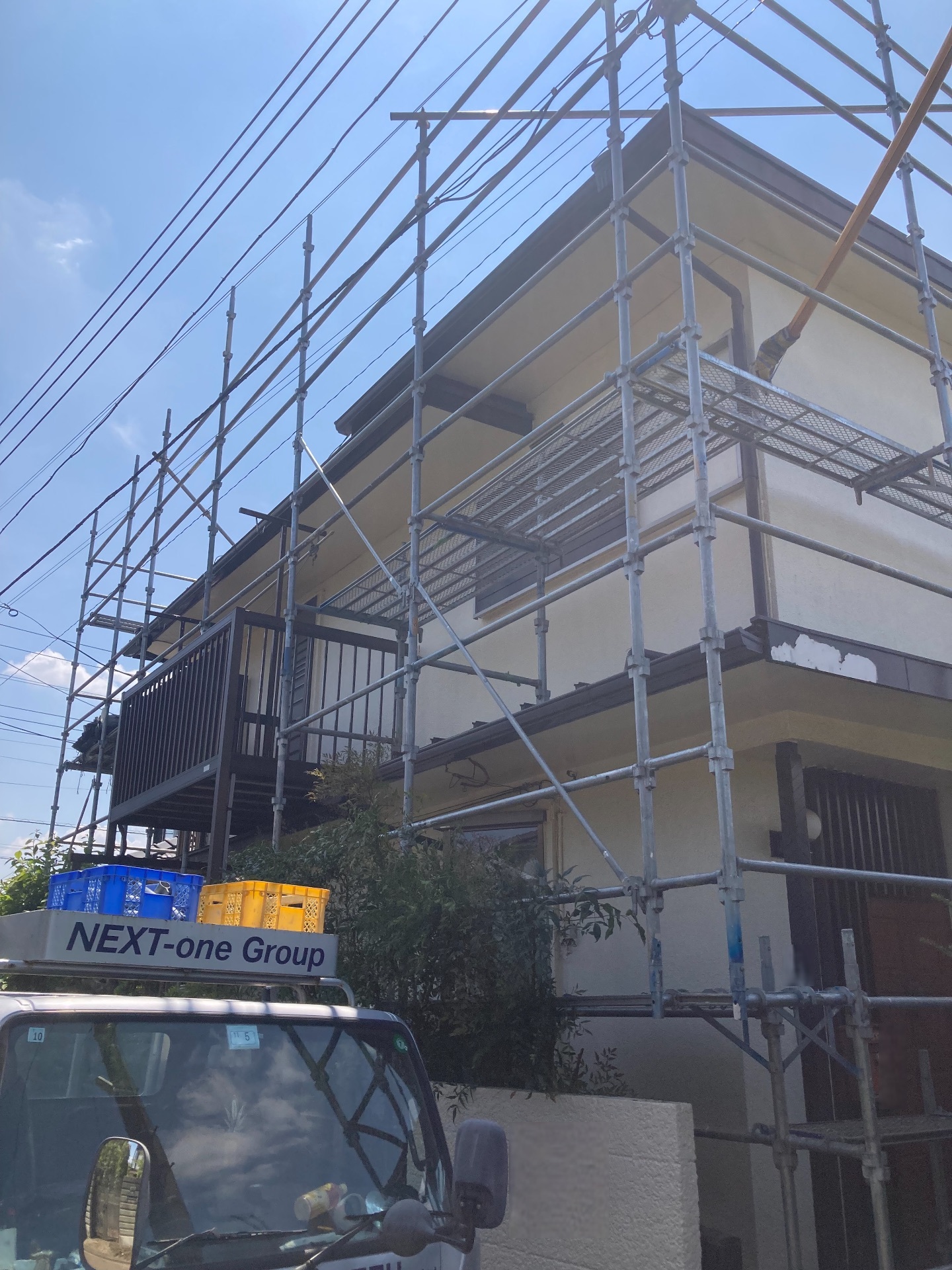 【足場】東久留米市南沢にて仮設工事