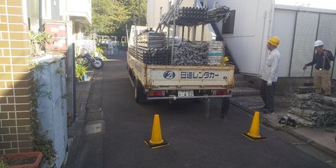 大田区にて足場工事